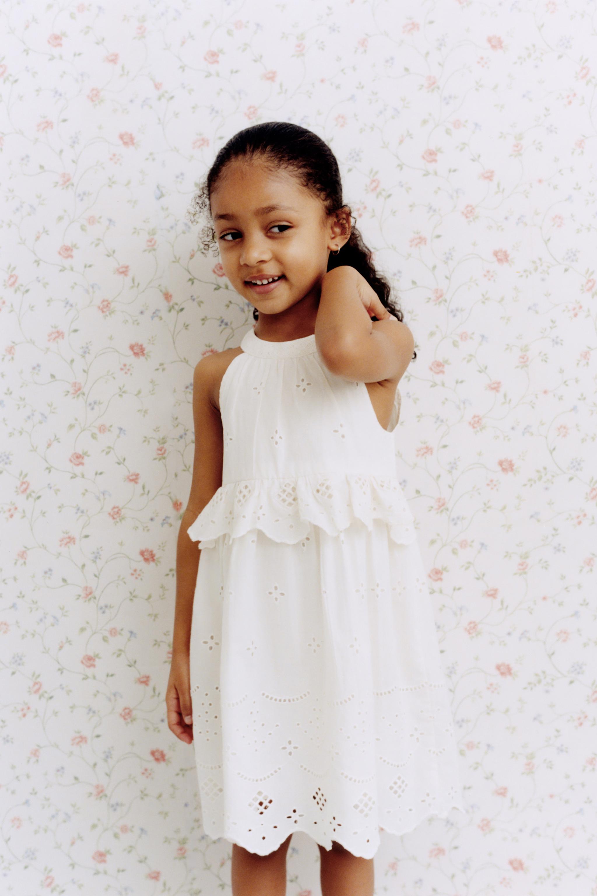 EMBROIDERED HALTER NECK DRESS